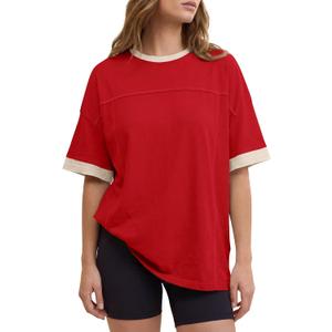 Gacaky Womens Oversized T Shirts Short Sleeve Casual Crewneck Tees 2026 Basic Loose Y2k Fashion Summer Workout Athletic Tops (XL)