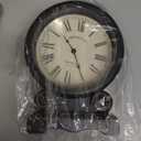 NIKKY HOME Mantel Clock, Retro Desk Clock Silent-Non-Ticking Battery Operated Wooden Mantel Clock for Living Room, Bedroom, Shelf Decoration, Fireplace, Farmhouse Decor