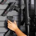 Gun Rack Wall-Mounted Upgraded, Tactical Rifle, Shotgun, Carbine, Handgun Storage Heavy-Duty PVC Panels & Steel Wall Racks, Modular Firearms Organizer, Securely Holds up to 2 Rifles & 4 Pistols