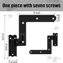 Moxweyeni 48 Pack (24 Pair) Steel Blind Shutter Hinge 1-1/16" Black Wrought Iron Shutter Lift Off Pintle Reversible Hinges for Heavy Duty Wood Frame, Brick, Doors, Window(Black)