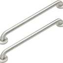 2 Pack 18 Inch Shower Grab Bars - Brushed Stainless - Grab Bars for Showers, Bathtubs, Seniors, and Elderly