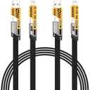 IDISON Multi Charging Cable (3ft 2Pack), 4 in 1 Charging Cable Travel Essentials Nylon Braided Cord USB A/C Port iPhone Charger Cord with Type C Lightning USB for Apple iPhone Android Phone