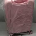 Kono Airline Approved Carry On Luggage, 22x14x9 inches, with TSA Lock, 20 Inch Expandable Lightweight Hardshell Suitcase (Pink, Suitable for 1-3 Days of Travel)