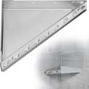 Floating Corner Shower Bench Kit - Custom Corner Shower Seat for Bathroom Remodel, Wall Mount Floating Shelf Serves as Shower Stool, Shaving Foot Rest & Storage, 17"x17"x24"