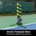 Furlihong 3807BH Tennis Ball Machine with Triangular Base, Adjustable Speeds, Oscillating Left&Right, Up&Down Swing Launch Port, for All Levels Training