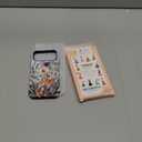 for iPhone 17 Pro Max Case Cute - Wireless Charging Compatible - Dual-Layer Hard Shell + Silicone Cover - Aesthetic Protective Phone Case for Women - Marble Pressed Flowers