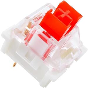 outemu Red Switches 65-Pack, 3 Pin Key Switches - Cherry MX Equivalent DIY Replaceable Switches for Mechanical Keyboard 45gf Linear/RGB/Dustproof