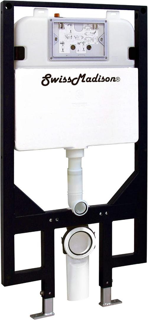 Swiss Madison SM-WC424 Concealed In-Wall Toilet Tank Carrier System Wall-Hung Dual Flush, 23" L, For 2 X 4 Residential Studs