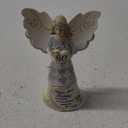 Pavilion 'Happy 80th Birthday' 82475 Elements Angels - Polyresin Birthday Angel Figurine - Silver Hand-Painted Remembrance and Keepsake Gift Angel for Grandmothers, Mothers, Aunts, Friends, Women