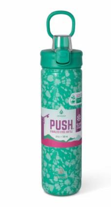 Manna™ Push™ Stainless Steel Bottle - Green 26oz
