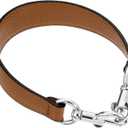 uxcell 14.17 Inch PU Leather Short Bag Strap with Clasp, Purse Handles Handbags Replacement Straps for Clutch Bag Underarm Bags, Brown, Silver Buckle
