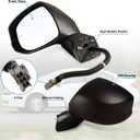 Left Driver side Mirror Fits 2012-2015 Honda Civic with Power Glass Non-heated Without Turn Signal Light Replaces 76252TR0A01 (3 Pins)