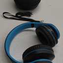 ZIHNIC Bluetooth Headphones Over-Ear, Foldable Wireless and Wired Stereo Headset Micro SD/TF, FM for Cell Phone,PC,Soft Earmuffs &Light Weight for Prolonged Wearing (Black/Blue)