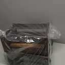 Wooden Crates 2 Pack, Rustic Handmade Wood Crate with Handles, Durable Medium Wooden Crates for Display & Decor, Brown (13.8"x10.8"x5.9")