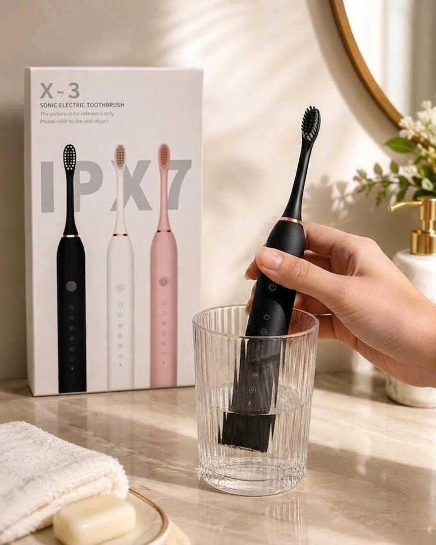 Sonic Electric Toothbrush, 5 Modes, 4 Heads, USB Rechargeable
5 Cleaning Modes, 34000 Strokes/Min, 4 Brush Heads, USB Rechargeable, IPX7 Waterproof, Deep Cleaning