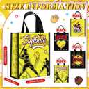 Estune 24 Pcs Softball Gift Bags with Handle Goodie Treat Candy Bags Non Woven Wrapping Tote for Softball Team Sports Birthday Party Supplies Sports Theme Decorations