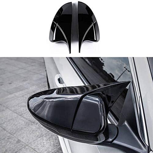 Rifoda Horn type Side rearview mirror cover trims ABS plastic Material decoration fit for Honda 10th 11th Gen accord 2018 2019 2020 2021 2022 2023 2024 2025 Exterior Accessories 2PCS (Bright Black)