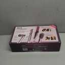 Shark FlexFusion Hair Straightener & Powerful Hair Dryer with Fusion Hair Brush, Ceramic Air Styler with Auto-Wrap Curlers & Concentrator, Ceramic Plates, Cosmic Blush HD641S