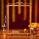 Wooden Ganpati Decoration Mandap Stand with Artificial Marigold Garlands