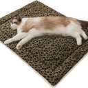 Cat Bed Rectangle Pet Bed Gift for Puppy and Kitten Calming Fluffy Pet Couch Sofa for Indoor Outdoor Soft Cat Beds with Double Sided use 15 * 23In Small cat Brown (Medium 15.7" x 23.6")