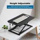 Height Adjustable Standing Desk Converter Keyboard Riser 23.6 Inch Black, 23.6 x 13.4 x 15.6 inches