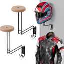 Motorcycle Helmet Holder Wall Mount, 2 Pack Motorcycle Helmet Rack - Motorcycle Accessories Organizer for Entryway or Garage