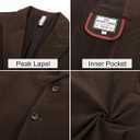 PJ PAUL JONES Mens Blazer Vintage Corduroy Jacket Formal Classic Two Buttons Sport Coats (XXL)