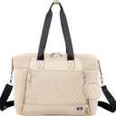 Dikaslon Diaper Bag Tote, Large Travel diaper tote for Mom and Dad, Multifunction baby tote bag for Boys and Girls with Pacifier Case and Changing Pad, White