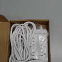 25FT Surge Protector Power Strip Extension Cord with USB C, Asamoom Flat Plug Power Strip with Long Cord, 8 Outlets and 4 USB Port,1700J Surge Protector for Home Office White, ETL Listed