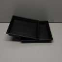 NIMYAU Square Plant Saucer 10 Inch 2 Pack 6 8 10 12 14 16 18 20 Inch, Plant Trays for Pots Heavy Duty Plastic Plant Saucers for Indoors Outdoors, Flower Pot No Holes Plant Drip Trays (Black)