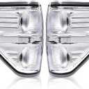 G-PLUS Tail Lights Compatible with Ford F150 2009 2010 2011 2012 2013 2014, FO2819148 Clear Lens Luces Traseras, Faros Traseros Left & Right Rear Lights Luces Traseras Faros Traseros Assembly