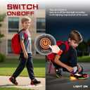 SKYWHEEL Kids Sneakers for Boys Light Up Shoes with Switch Tennis Running Athletic Shoes Toddler Size 10 to Big Kids Size 5 (3 Little Kid)