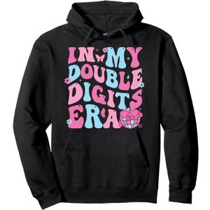 In My Double Digits Era Girls 10 Year Old 10th Birthday Girl Pullover Hoodie, M