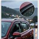 Outside-Mount Window Rain Guards Fit for Dodge Ram 1500 2009-2024/2010-2025 Ram 2500 & 3500, Extra Durable Window Visors Wind Deflector Dark Smoke Vent Shades Car Tape-on with Thicker 4PCS