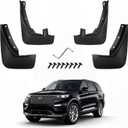 No Drill Mud Flaps for 2020-2026 Ford Explorer, Heavy Duty Front & Rear All Weather Splash Guards Set for Base XLT ST Platinum Limited Hybrid Timberline Active Tremor Models,OEM-Style Black Mud Guards