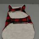 Malier Dog Winter Coat, Classic Plaid Fleece Dog Cold Weather Coats Pet Jacket with Pocket, Windprood Warm Coat Vest Pet Clothes Apparel for Small Medium Large Dogs (Red, Large)