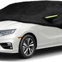 YIXIN Waterproof Car Cover Cover for 2005-2026 Honda Odyssey Minivan 190T Custom Fits 100% Water Resistant Wind Belt and Single Door Zipper, Up to 205" L (Black-for Honda Odyssey)