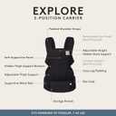 Baby Tula Explore Carriers - Breathable Baby Carrier Newborn to Toddler - Adjustable Toddler Carrier - Multiple Ergonomic Positions Front and Back - Ergonomic Fit for 7-45 lb - Linen, Dove