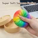 2026New Dumpling Squishy, Dumpling Mystery Box, Colorful Dumplings Soft Squeeze Decompression Dough for Anxiety Relief Fidget with Food Steamer Stretchy Desk Toys(Rainbow Colors) Easter