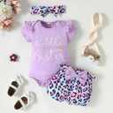 AMAWMW Big Sister Little Sister Matching Outfits Romper/Shirt+Shorts/Skirt+Headband Toddler Baby Girl Summer Clothes (Pink, 3-6 Months)