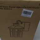 Porch Light with Outlet and Remote Control - Plug in Outdoor Wall Lights with GFCI Exterior Lighting Fixtures Adjustable 3 Sensitivity Levels and 1-10min Delay for Porch, Patio, Entryway(Black)