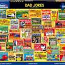 White Mountain 1000 Piece Puzzle Fun Collage Jigsaw Puzzles Gift for Adults Family and Grandparents - Dad Jokes