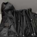 Ripeng 4 Pcs Portable Airplane Travel Foot Rest, Folding Camping Stool, Under Desk Foot Rest at Work for Long Flight, Home and Office Outdoor Hiking Fishing with Carry Bag