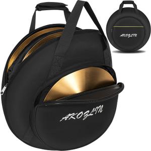 AKOZLIN 22" Cymbal Gig Bag with Carry Handle,5mm thick Padded cotton for perfect protection, Great for Dust-proof and waterproof Storage