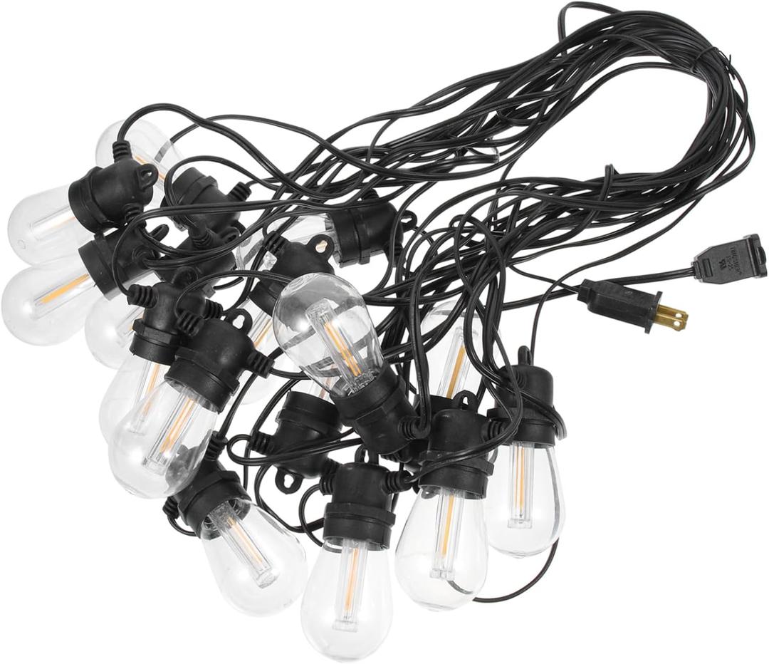 15m Outdoor String Lights Led Decorative Lamp for Garden Parties Shatterproof Bulbs for Christmas Camping and Festive Events