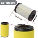 Z355E Air Filter Oil Filter Replacement for John Deer Z335E Z345M Z345R Z345 Z225 Z235 Z355R E120 Z335 Z355 Z335M 17.5hp 19.5hp 20hp 21hp Engine Parts Tune Up Kit for 4648 Mower