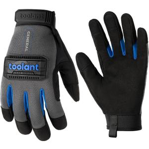 toolant Work Gloves Men, Mechanic Gloves Touch Screen, Safety Working Gloves for Multipurpose (X-Large, Thor-general)