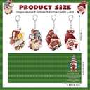 Huquary 32 Sets Football Senior Night Gifts Positive Gnome Keychains with Thank You Cards and Opp Bags Acrylic Bulk Keychain Gifts for Team Players Tailgate Football Birthday Party Favors