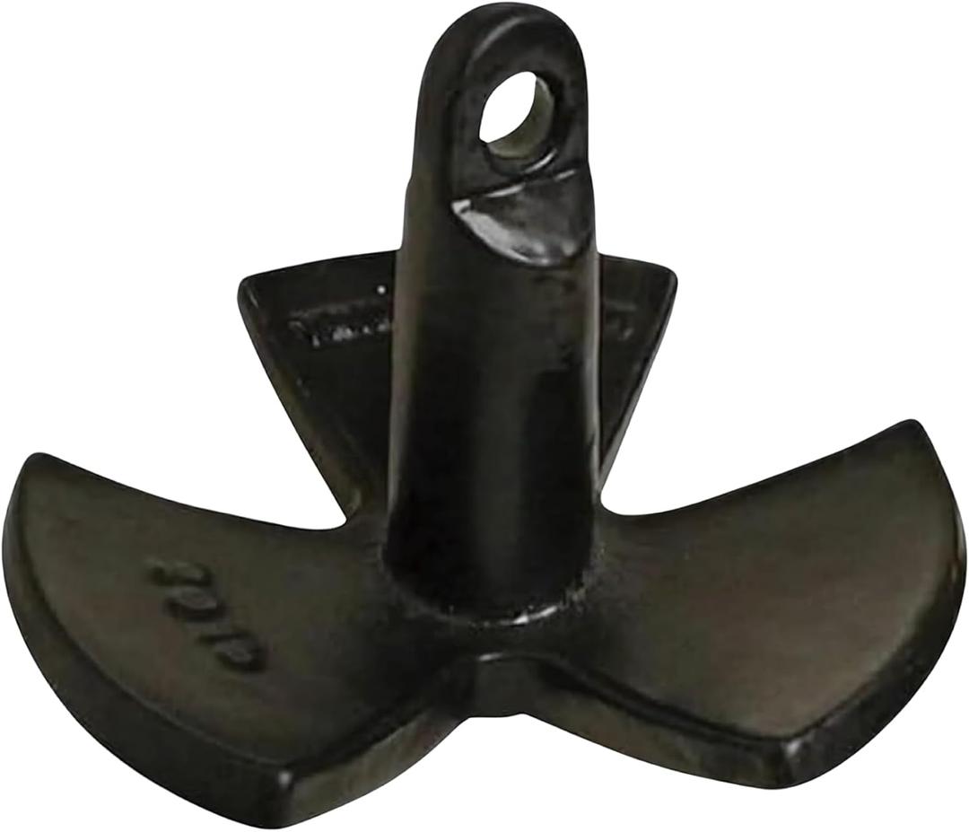 MarineNow Black PVC Vinyl Coated River Anchor | Durable Scratch-Resistant Finish | Secure Hold in Mud, Sand & Gravel