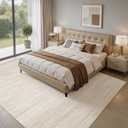 Jessibou 9x12 Area Rug Living Room Washable Rugs, Abstract Beige